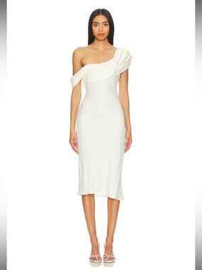 LPA Vania Midi Dress in Ivory